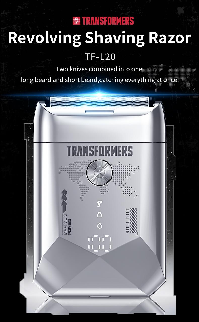 Transformers L20 Foil Shaver, Smart LED Display Shave Calmly, Ultra-Thin Shaving Foil, IPX7 Waterproof, Long Battery Life, Portable, Ideal for Car and Travel, Perfect as a Gift