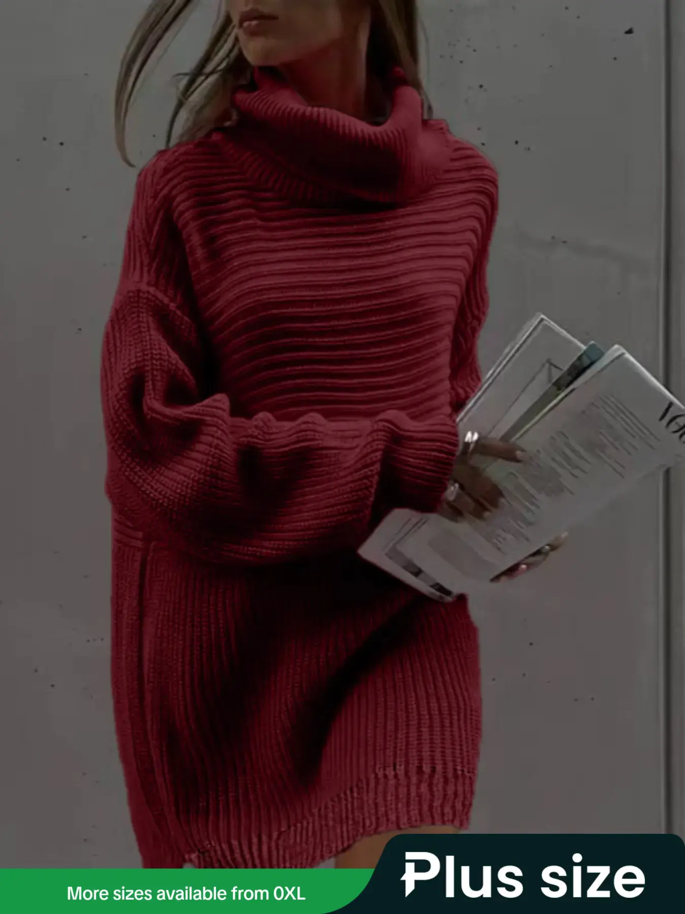 High Neck Turtleneck Pullover Sweater, Casual Fashion Long Sleeve Drop Shoulder Knitwear, Women's Fall & Winter Clothing, Comfortable and Stylish, Fitted, Knitting