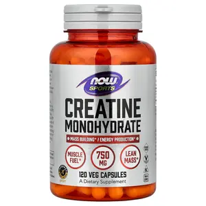 NOW Foods Sports, Creatine Monohydrate, 120 Veg Capsules (0.75 g per Capsule)