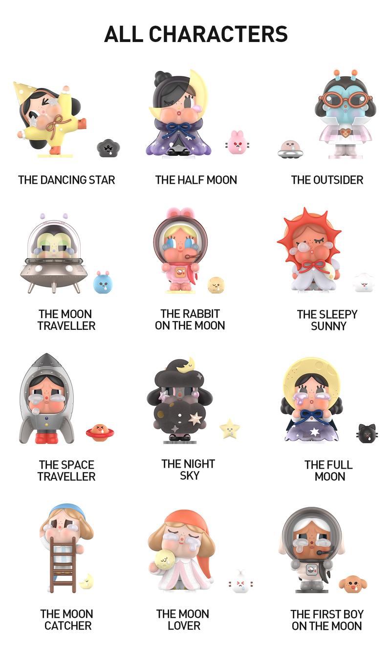 POP MART CRYBABY CRYING TO THE MOON SERIES FIGURES Blind Box, Collectible Toys, Valentine’s Day Gifts