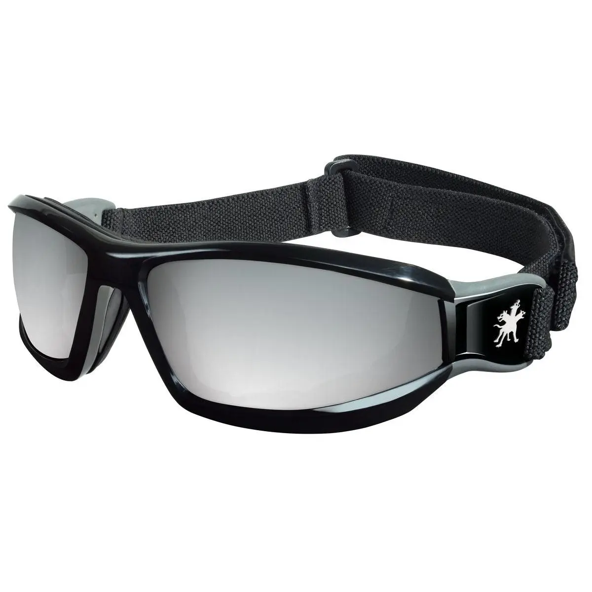 MCR RP117S Swagger Black Safety Goggle with Silver Mirror Lenses