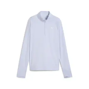 PUMA Womens Run Velocity Cloudspun Quarter Zip Casual Outerwear Casual - Blue