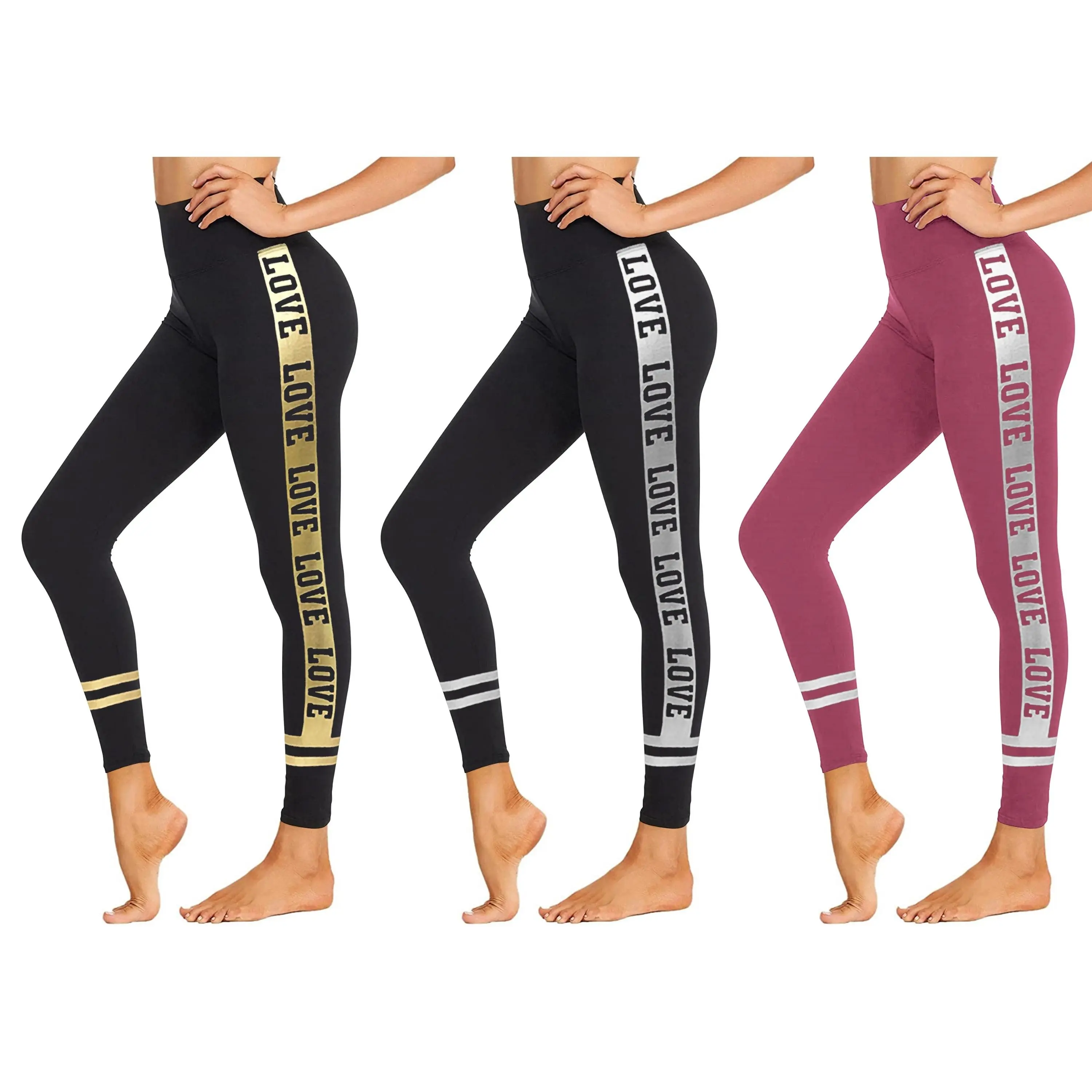 Female Squat-Proof High-Waist Elastic Waist Leggings - Tight Fitness Pants, Yoga Bottom, Compressive Fit, Hidden Pockets, Polyester-Spandex Stretch Fabric Activewear, Tummy Control, Quick-Dry All Seasons Activewear for Yoga, Workouts