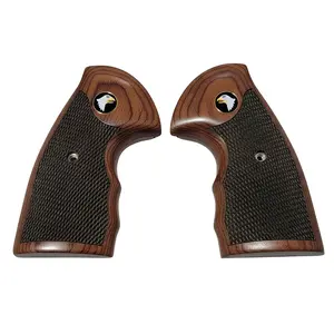 Colt Python Rosewood with Checkering Panels with a Screaming Eagle Medallion for Colt Python