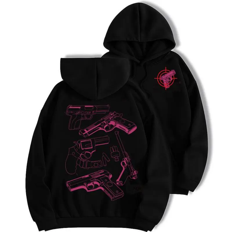 In Glock We Trust Hoodie Streetwear |   Essential for Hip Hop Rap Music Fans Men's Unisex Oversized Pullover Bold Graphic Sweatshirt Gift for Boyfriend Brother Teens