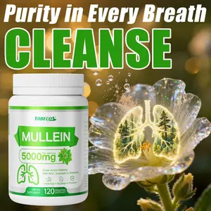 Heaisrlate 5000mg Mullein & NAC Supplement for Mucus Removal, Dry Cough Support, Respiratory Health & Immune Boost, Antioxidant-Rich Formula with Mullein Leaf & NAC for Year-Round Airway Care, Allergen-Free