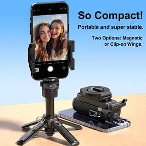 The new 2026 model features a 6-in-1 all-in-one selfie stick, handheld grip, and tripod stand. It is 360° adjustable and suitable for live streaming and travel.