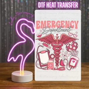 Emergency Department, Valentine, Heat transfer, Press and peel, Full color, Instant press, MTO, 1733