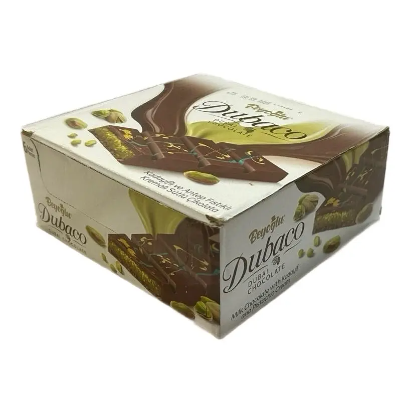 6-Pack Dubai Chocolate Bar - 95g or 200g - Milk Chocolate with Kadayif and Pistachio Cream - Knafeh Dessert Snack with Pistachio Kataifi affordable Bar with Pistachio sweets pretty turkish dubai-style outdoorfun
