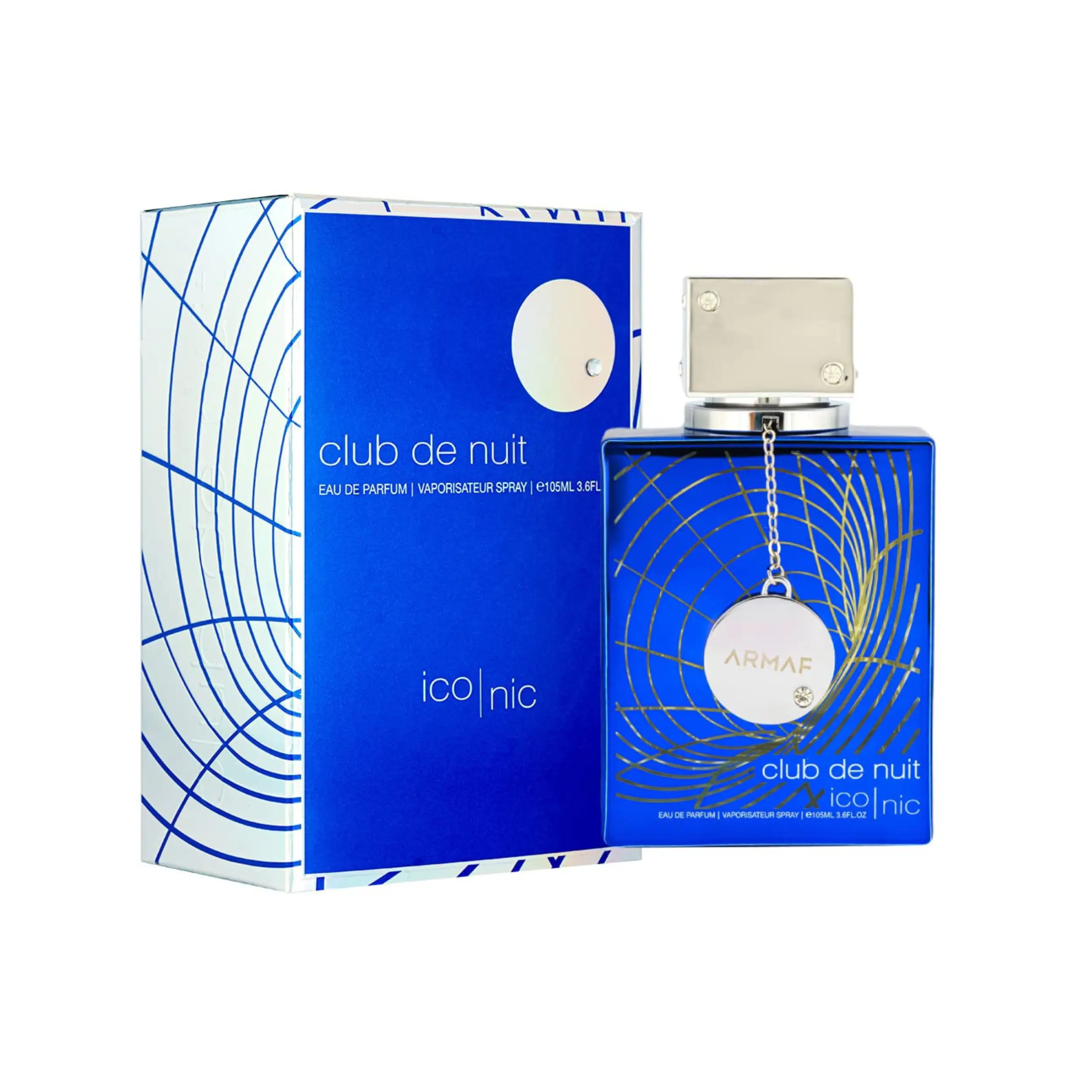 Armaf Club De Nuit Blue Iconic Eau de Parfum, 3.6 oz Men's Cologne, Warm Spicy & Citrus Aromatic Fragrance with Notes of Mint & Ginger, Single Item