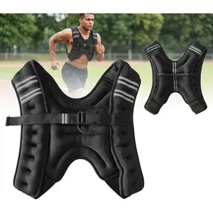 Weighted Vest 20lbs Adjustable for Men & Women, Strength Training Weight Vest with Reflective Stripe, Pocket for Running, Workout, Weight Loss