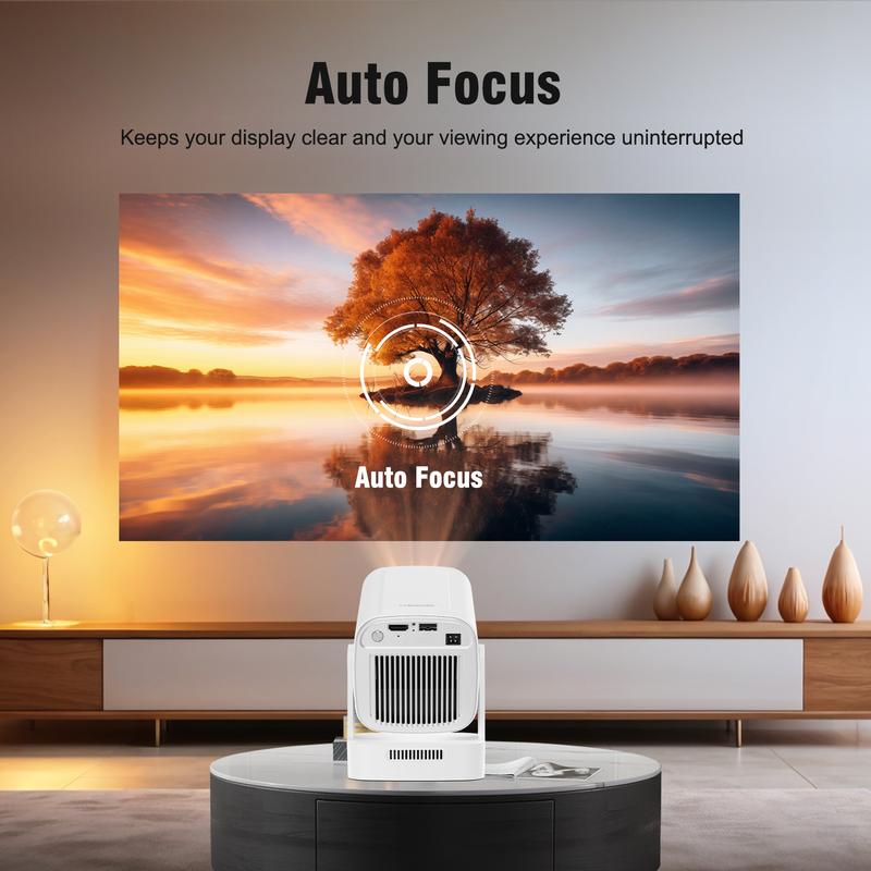 [US warehouse] Magcubic HY310 Projector Native 1080P 330ANSI Auto Focus Keystone Correction 4K Videosource Supported BT5.4 WIFI6 60Hz Reflash Home Cinema Mini Projector 130"Screen Audio Airmouse Built-in Speaker Allwinner H713 180°Flexible Rotating