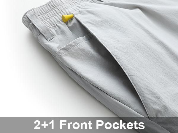 MAELREG Mens Plain Waterproof Pants, Lightweight Stretch Golf 5-Pocket Workwear Utility Trousers Outdoor Menswear SpringStatements