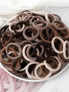Fashion Hair Ties 50 Pieces 1.6 Inch Diameter Elastic No Pull Soft Comfortable for All Occasion Simple All-Match Ponytail Holders