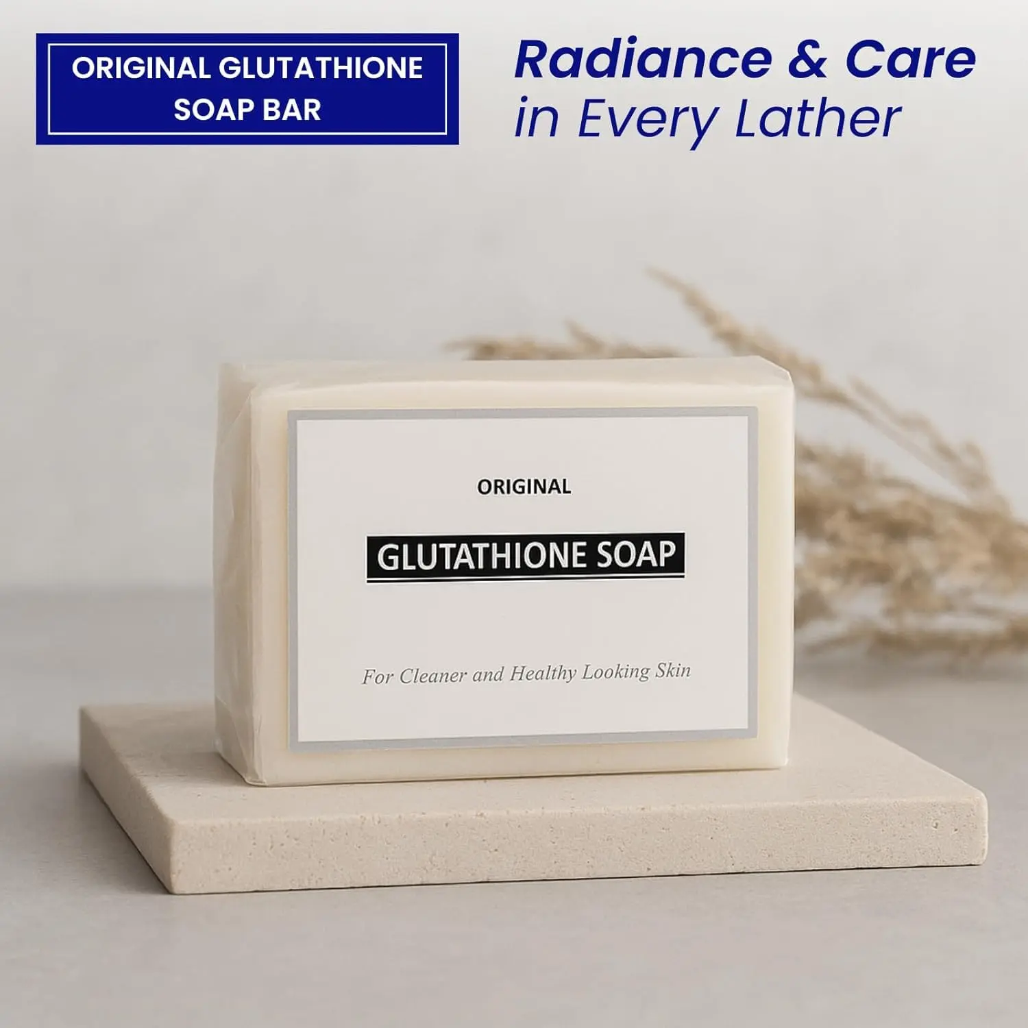 Relumins Original Glutathione Soap - Deep-Cleansing Face & Body Bar - 120g 