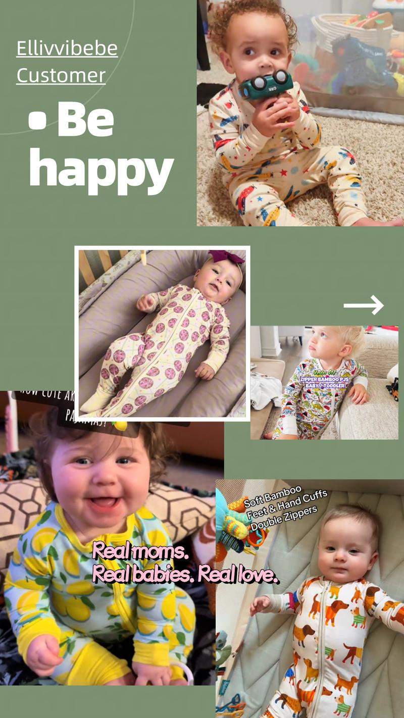 EllivviBebe Bamboo Viscose Newborn Baby Pajamas Sleepers Two Way Zipper Romper Super Soft Kid Boys Girls Clothes Pjs Toddler Sleepwear with Fun Lemon Print 95% Bamboo Viscose EllivviBebe Bamboo Viscose Newborn Baby Pajamas Sleepers Two Way Zipper Romper Super Soft Kid Boys Girls Clothes Pjs Toddler Sleepwear with Fun Lemon Print 95% Bamboo Viscose