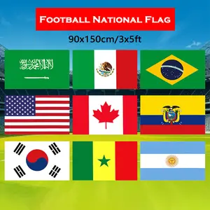 2026 International Football Match Flags National Country Banners for Fans Soccer Game Cheering Flags & Stadium Decorations
