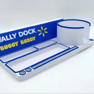 Wally Dock Shopping Cart Organizer | Cup Holder, Phone Holder, Key Hook, Sunglass & Earbud Case Holder