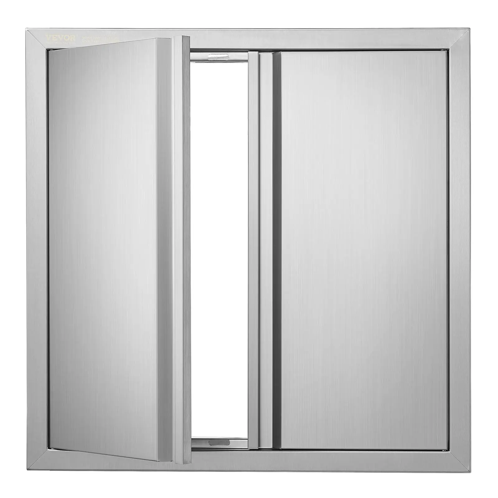 【SummerFinds】VEVOR BBQ Access Door,  24W x 24H Inch Double Outdoor Kitchen Door, Stainless Steel Flush Mount Door, Wall Vertical Door with Recessed Handles , for BBQ Island, Grilling Station, Outside Cabinet