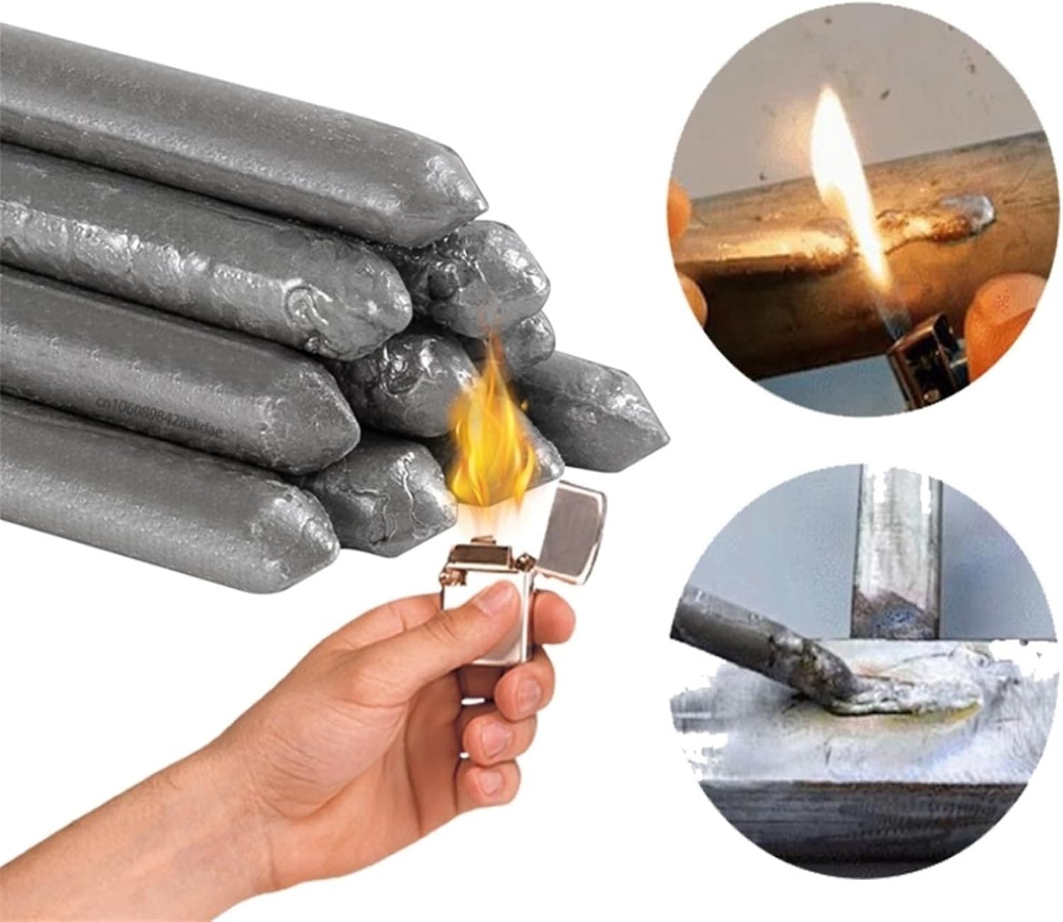 6 Pieces Low Temperature Universal Welding Rods,Metal Welding Arc Equipment, Easy Melt Aluminum Rods,Arc Welding Equipment and Accessories for Stainless Steel Iron, Beginner and Pro