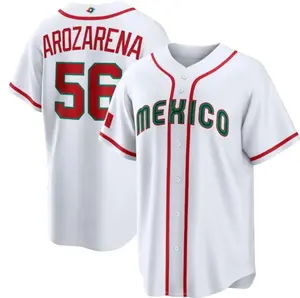 Men's Mexico Baseball Randy Arozarena#56 2026 World Baseball Classic Home Stadium Jersey