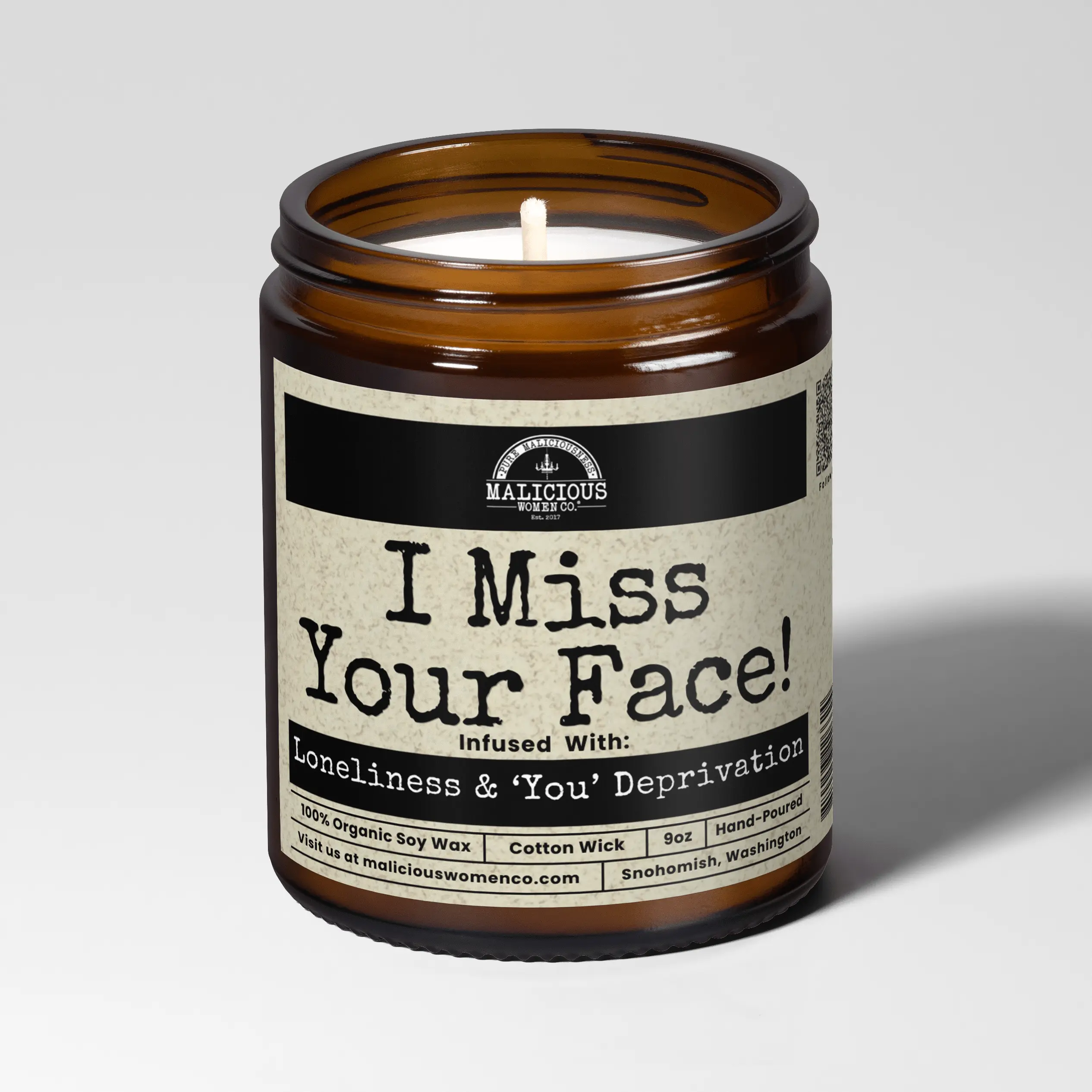 I Miss Your Face! – Funny Bestie Long Distance Candle | 9oz Soy Wax Candle