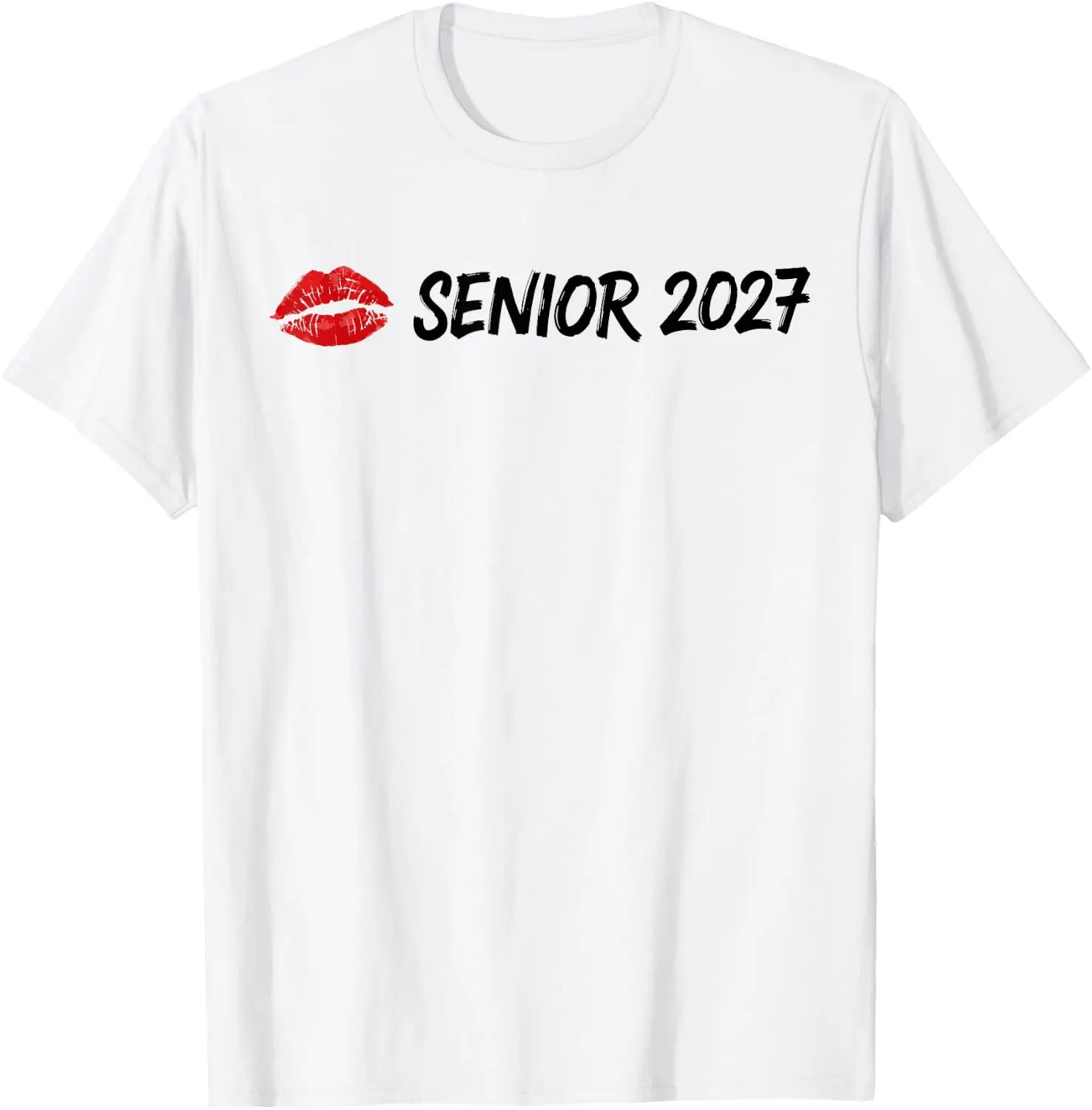 Senior 2027 Kiss My Class Goodbye Class of 2027 Grad 2 Sided T-Shirt unisex