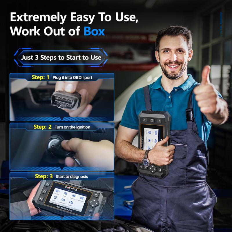 FOXWELL NT614 Elite OBD2 Scanner Car Diagnostic Tool with 5 Reset Service, Engine ABS SRS Transmission Code Reader Scan Tool, ABS Bleeding, SAS/EPB/Throttle/Oil Reset, Battery Test, WIFI Update FOXWELL NT614 Elite OBD2 Scanner Car Diagnostic Tool with 5 Reset Service, Engine ABS SRS Transmission Code Reader Scan Tool, ABS Bleeding, SAS/EPB/Throttle/Oil Reset, Battery Test, WIFI Update