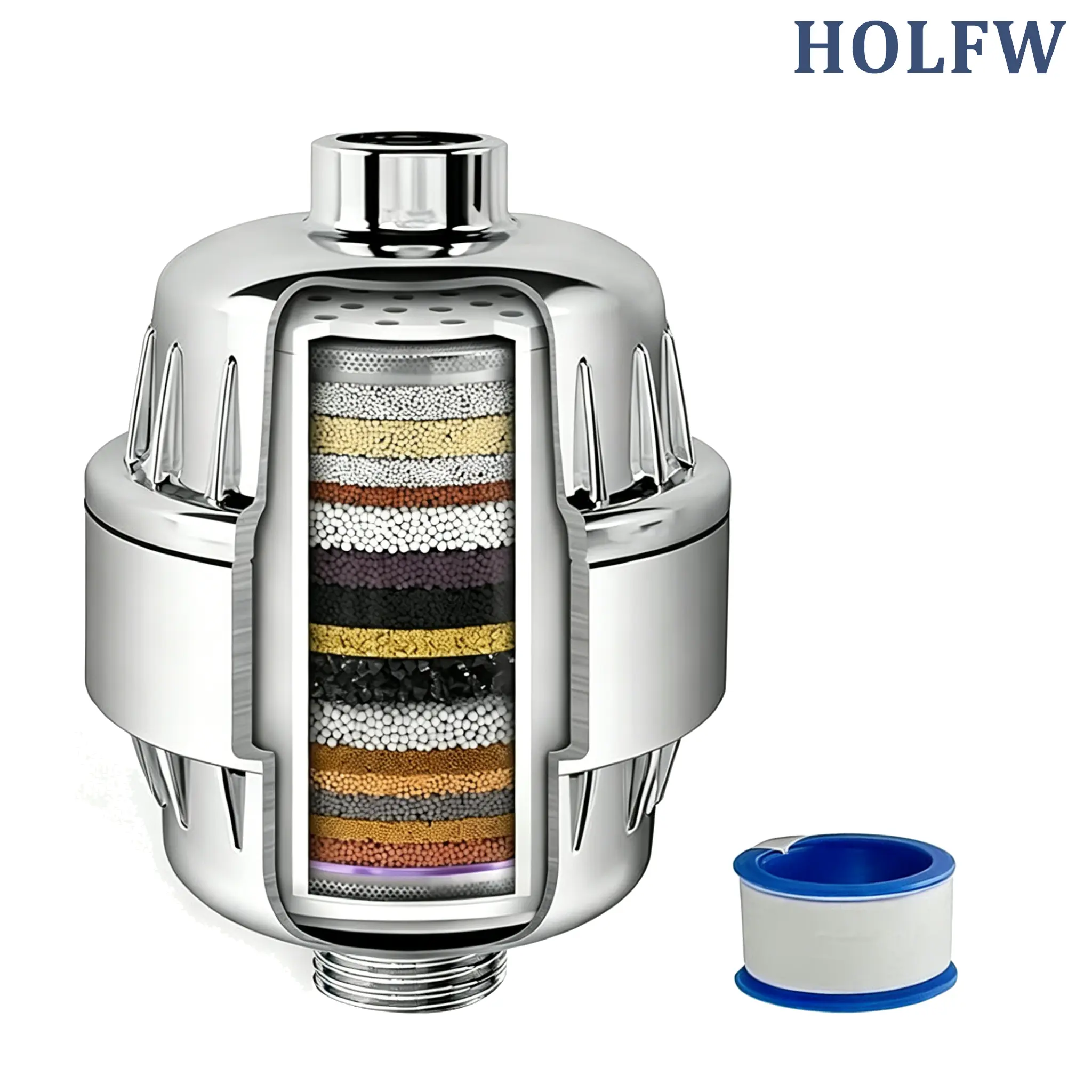 15-Stage Filtration Shower Filter Universal Multi-layer Water Softener for Shower Effectively Removes Chlorine Fluoride Relieves Dry Itchy Skin Scalp Issues and Eczema Shower Use Only filtro universal