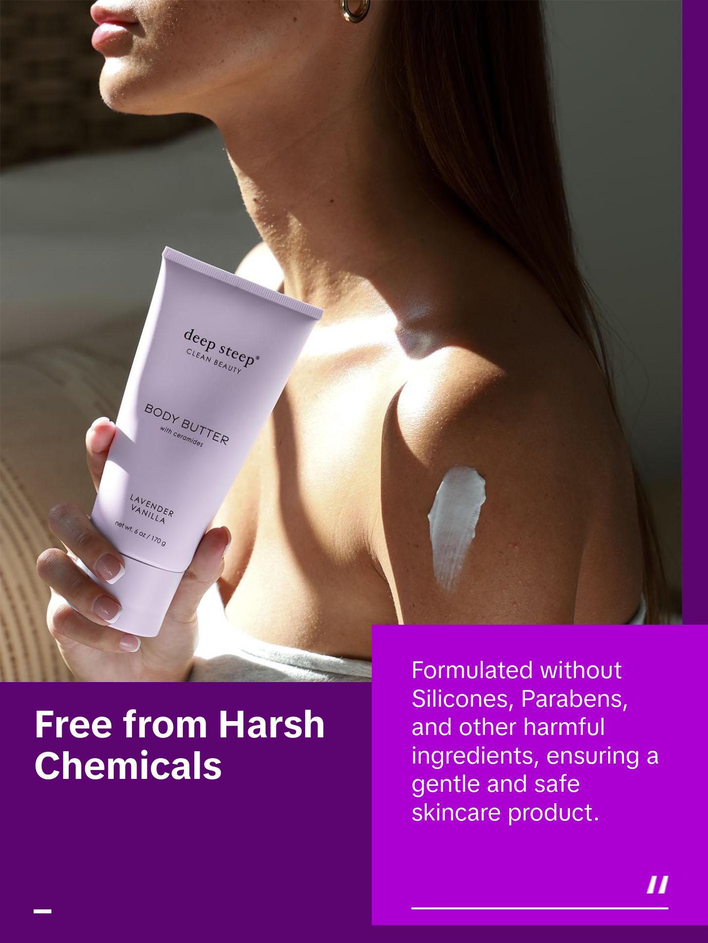 Lavender Vanilla Body Butter - Coconut, Flower, Sunflower & Aloe Vera - Calming Formula for Skin Care