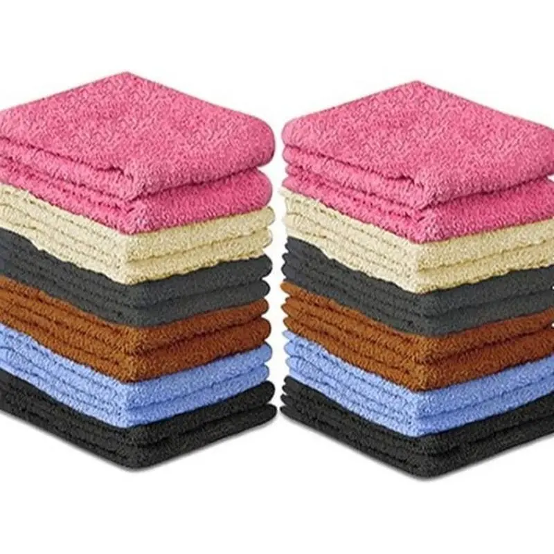 Unisex Adult Cotton Flannel Cleansing Cloth Fingertip Towel Set (24-Pack, 12x12 in) - Lightweight, Thin, Soft, Absorbent, Breathable, Reusable, Washable, Tear-Resistant for Shower, Bathroom Home Supplies Gift, Absorbent Breathable Towel