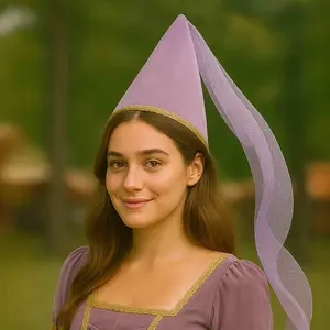 Medieval Renaissance Women's Hat - Lilac/Purple