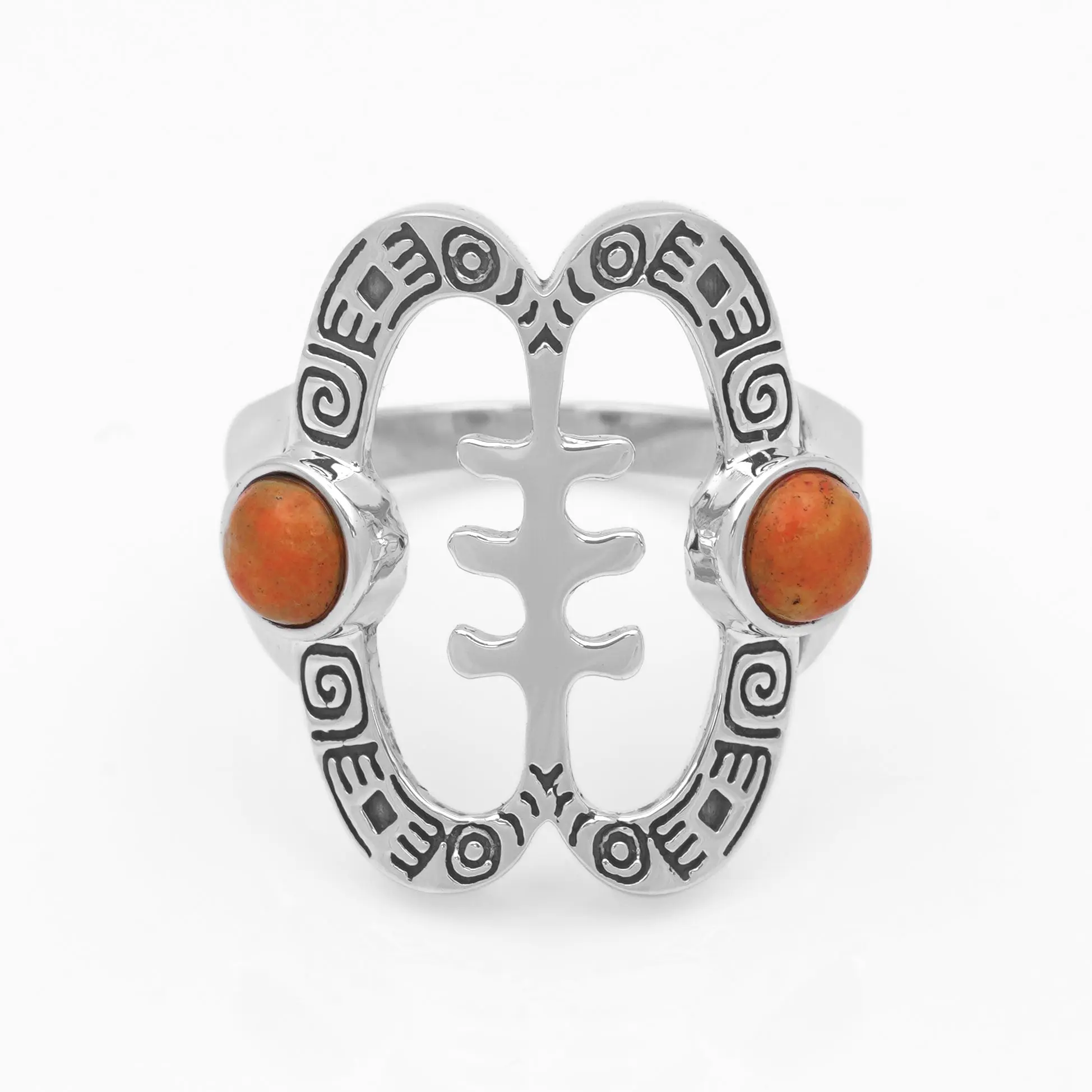 1.10 Cts Bumble Bee Jasper Ring in 925