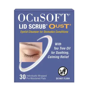Lid Scrub Oust Eyelid Cleanser - Pre-Moistened Pads - 30ct 30ct Day Use