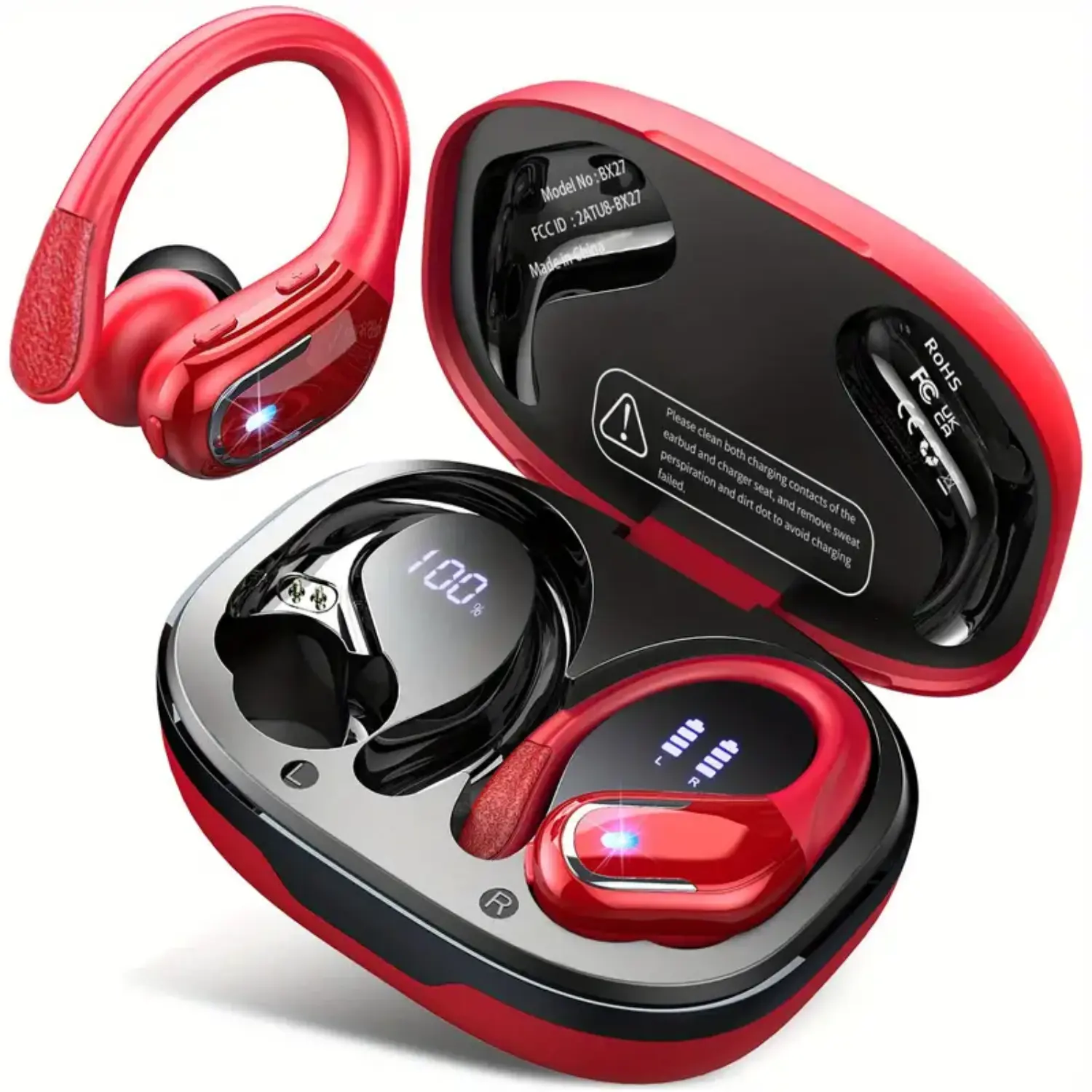 Ark eCart Wireless Earbud, 60Hrs Bluetooth 5.3 Headphones IP7 Waterproof for Sport, Audio Earphones Electronic Headset