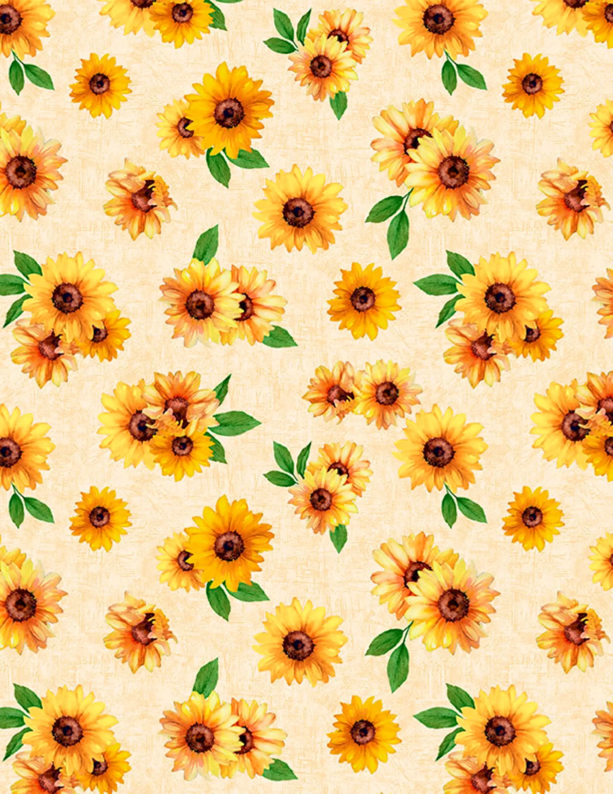 Sunshine Whispers Sunflower Fabric by the Yard | Wilmington Prints 100% Cotton Fabric