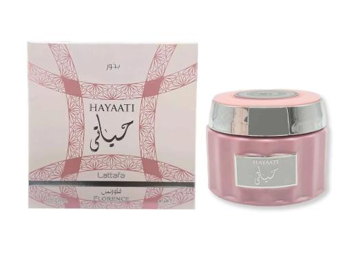 HAYAATI FLORENCE Incence bukhoor jar by lattafa perfumes 100g
