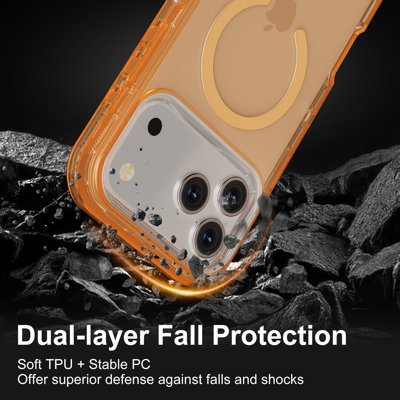 Magnetic MagSafe Defender Case For iPhone 17 Pro Max 17 Air 16 15 14 13 Pro Max, Triple Layer Case Hybrid Heavy Duty Shockproof Case, Transparent Clear Cover