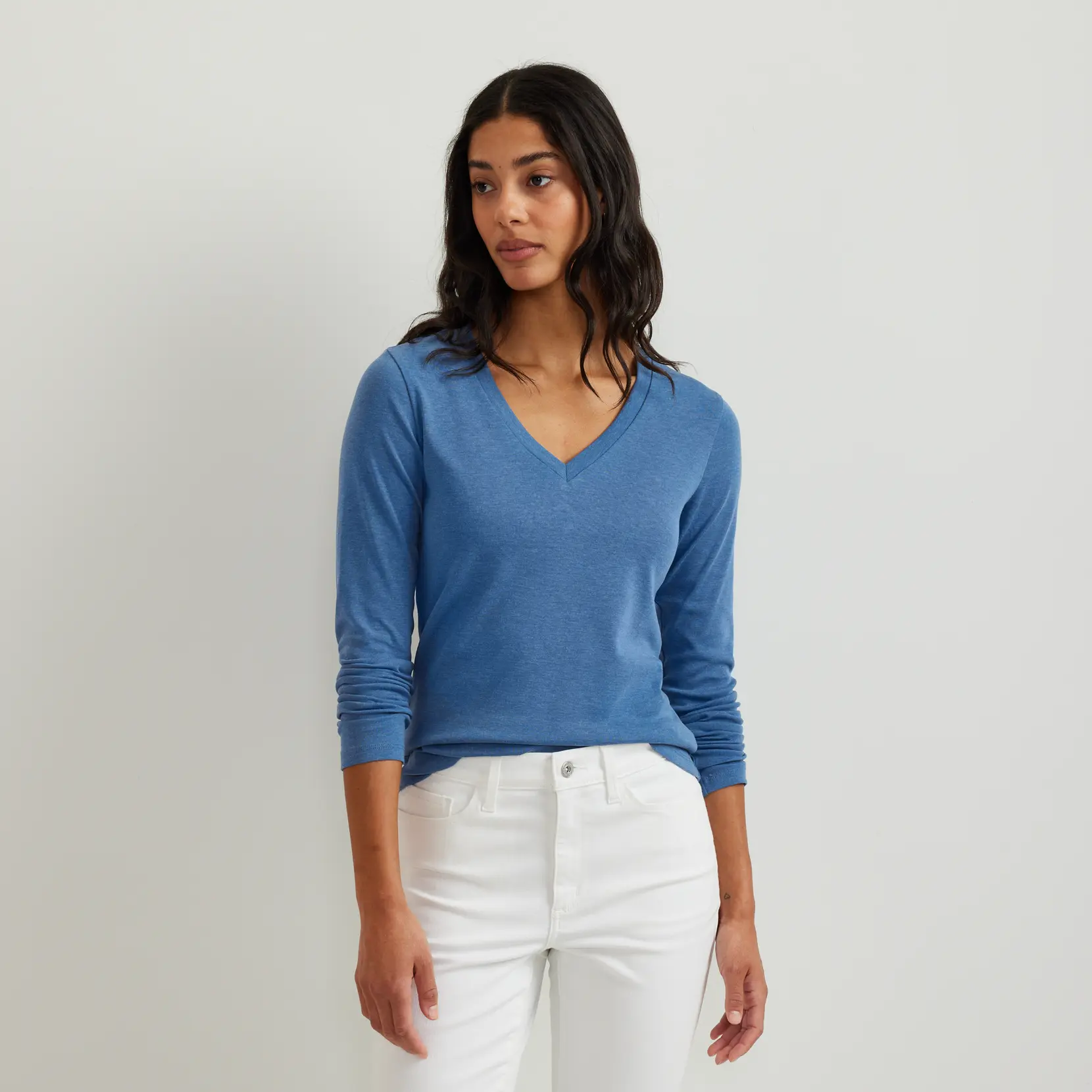 Eddie Bauer Women's Everyday Long-Sleeve V-Neck T-Shirt Everyday Wear