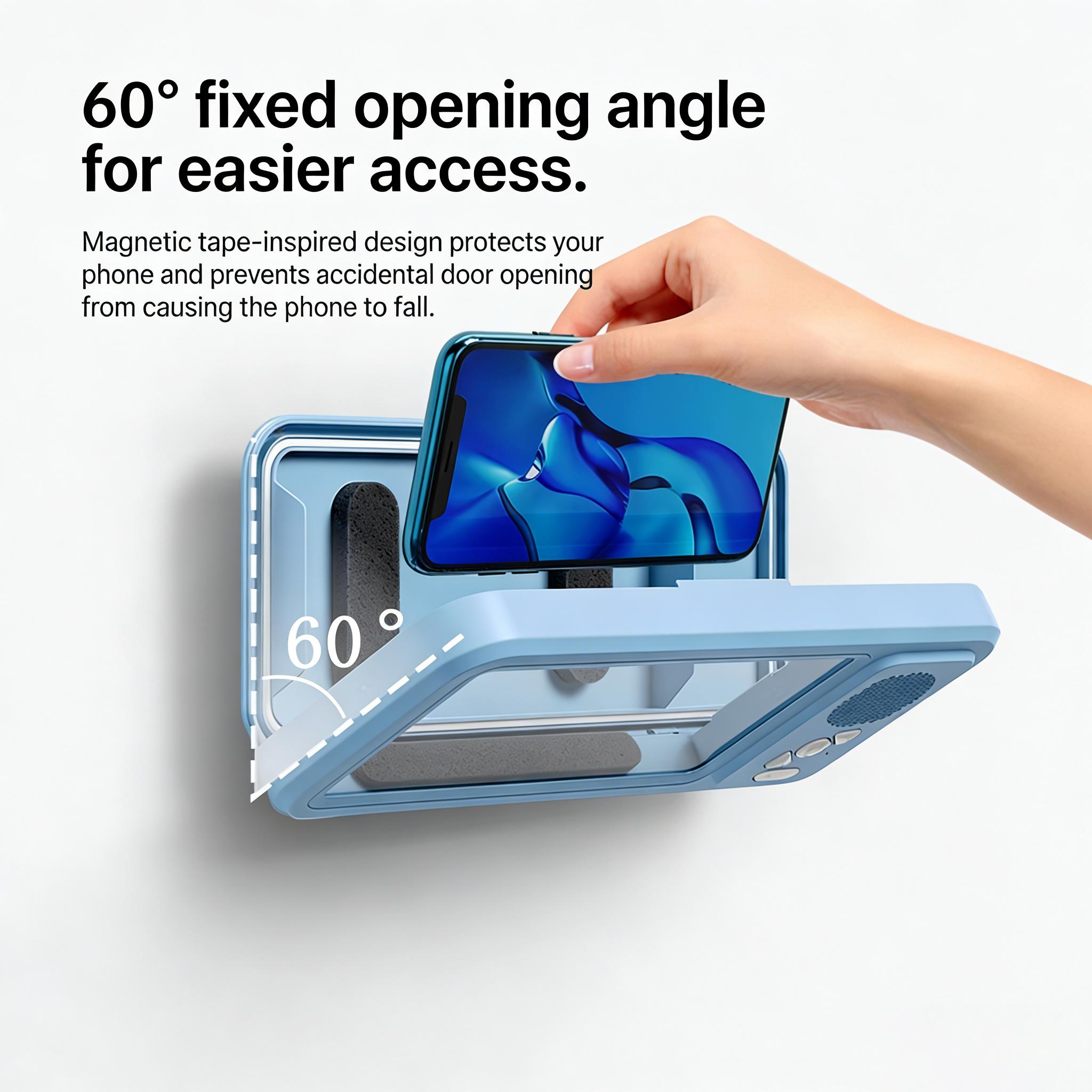 Waterproof Box Speaker Bathroom360°Rotating Touchscreen Bluetooth Speaker forMoviesMusic PhoneHolder Audio Shower TV HolderforSwimming Pool KitchenBathroom Sink -Device