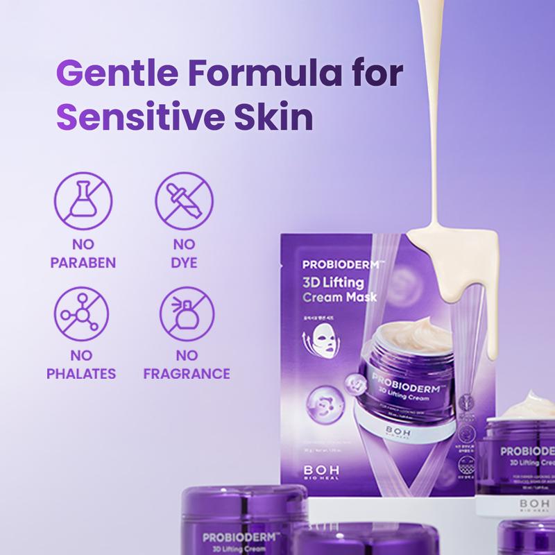 [BIOHEAL BOH Official] Probioderm 3D Lifting Cream Mask 6 Sheets | Firming & Sagging Skin | Smooth & Glowy Daily Facial Routine | Olive Young No.1 | Made in Korea