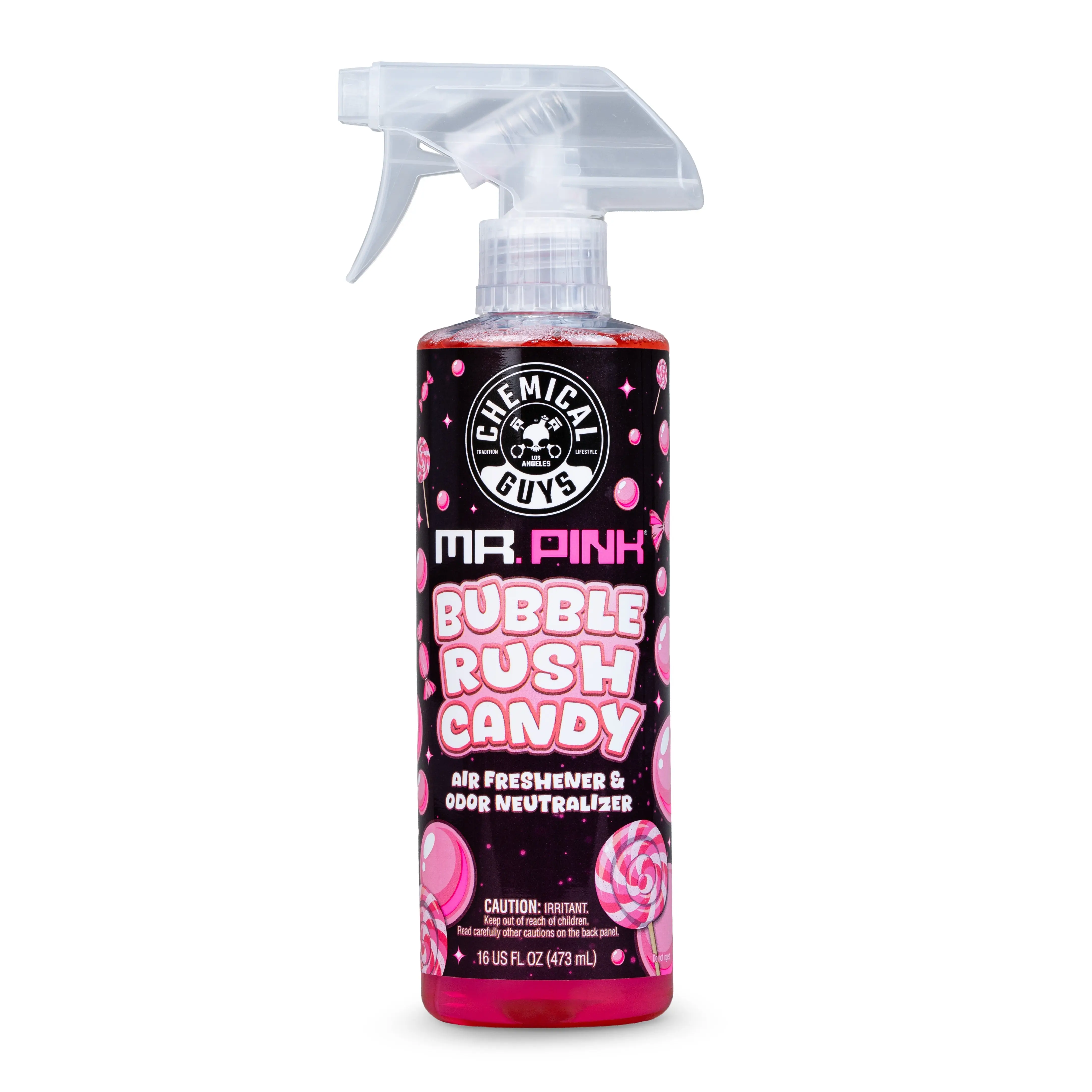Chemical Guys Mr. Pink Bubble Rush Candy Spray Air Freshener & Odor Neutralizer for Car - Sweet Candy Scent Inspired by the Mr. Pink Car Wash Soap - Freshens & Eliminates Odors in Cars, Trucks, SUVs, Home & Office