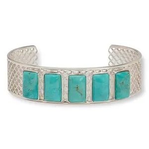 Mine Finds by Jay King Sterling Silver Chilean Turquoise Cuff Bracelet