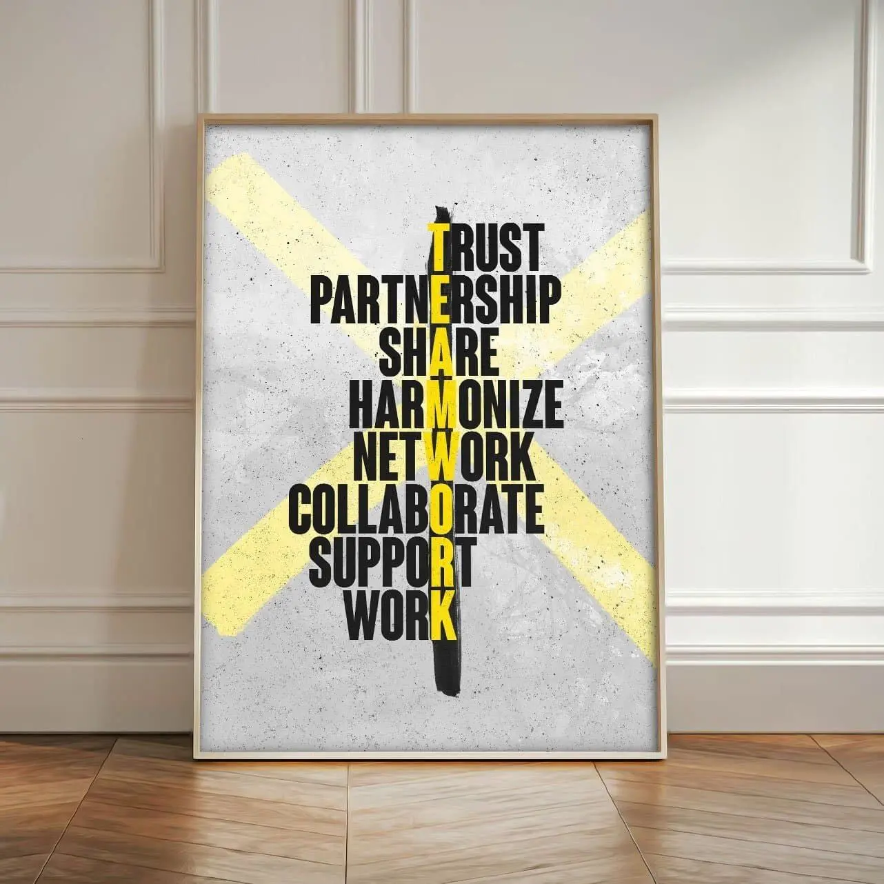 Sale, Teamwork Office Wall Art  Trust Collaboration Motivation Print  Modern Workplace Poster Team Building Decor