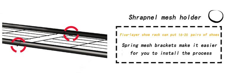 dealsforyoudays Shoe Rack 4 Tier 5 Tier 6 Tier Organizer for Closet Entryway Free Standing Metal Storage Shoe Shelf with MDF Top Board