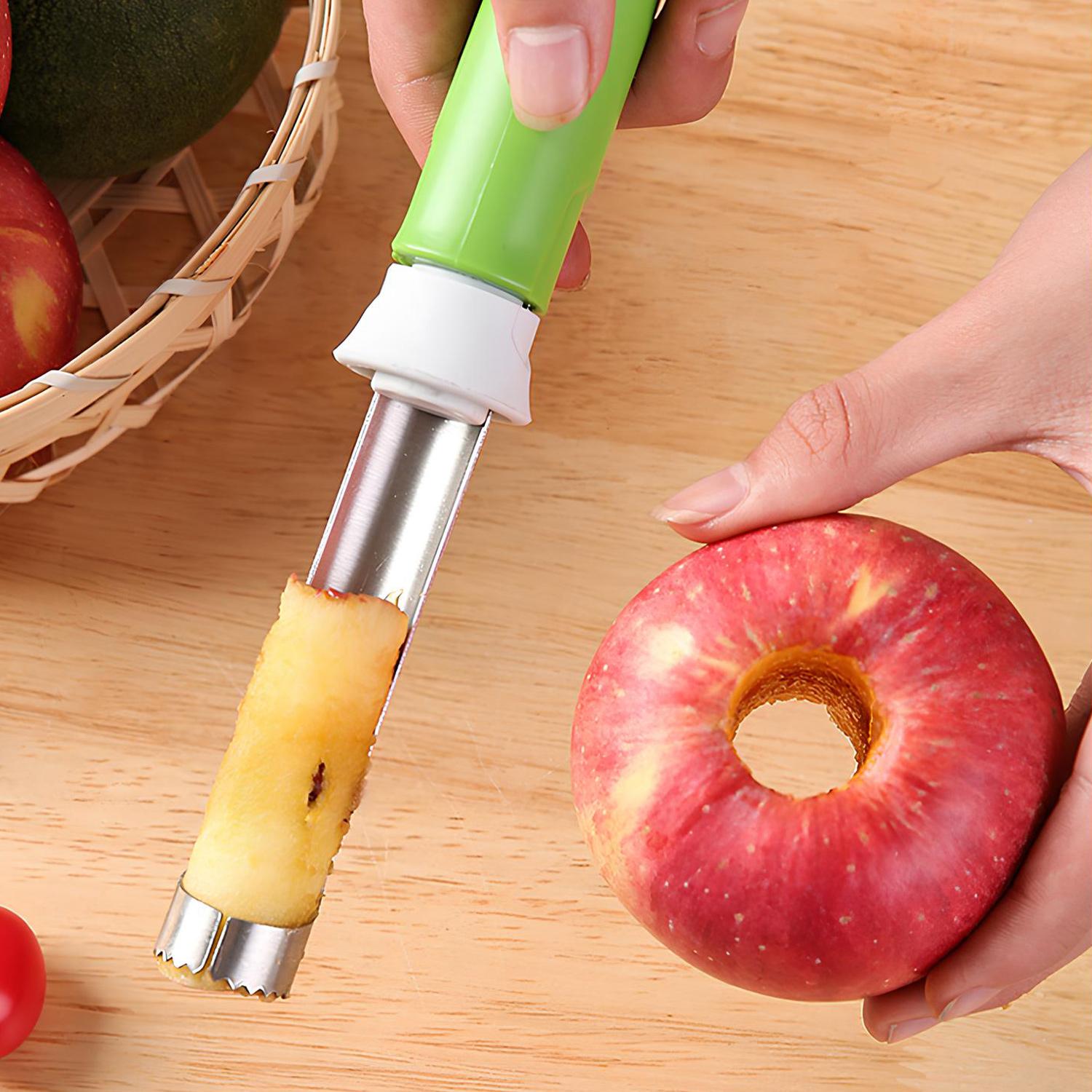 2 in 1 Apple Corer and Peeler, Apple Core Removal Tool, Stainless Steel Fruit Vegetable Corer and Peeler Tool, Multifunction Corer Tool, Kitchen Gadget for Fruit and Vegetable