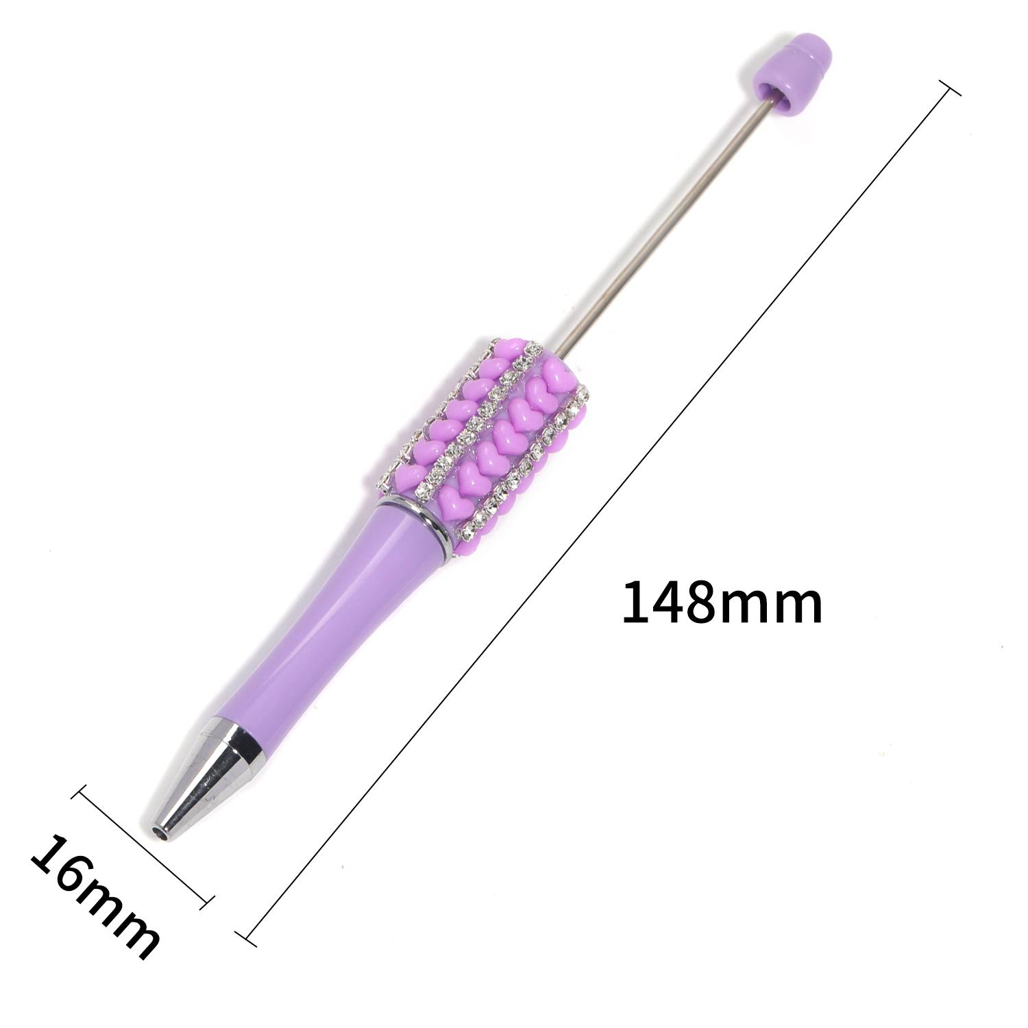 【P200】Rhinestone chain small love bead pen
