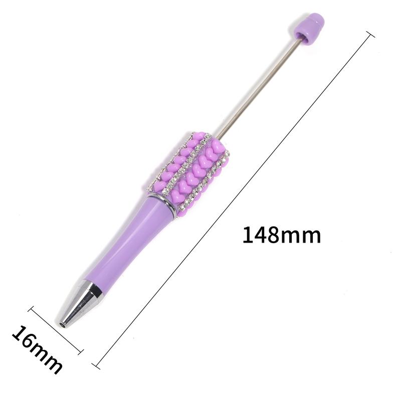 【P200】Rhinestone chain small love bead pen