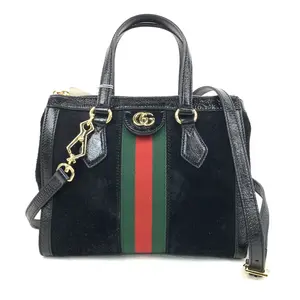 Pre-owned GUCCI As Shown Tote Bags 645 sh Ophidia Tote Bag in black suede 26.03.07