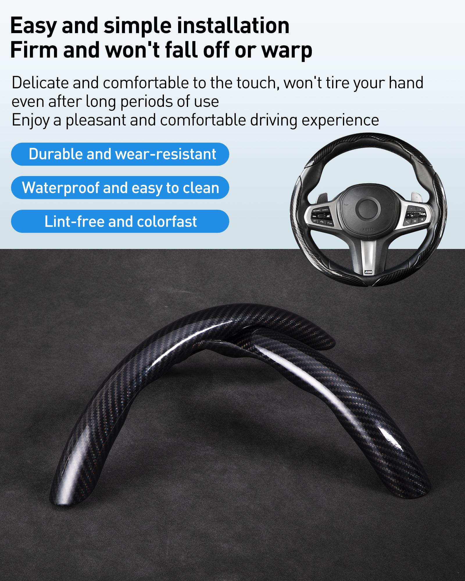 Car Steering Wheel Cover, Non-slip Design Steering Wheel Protector, Universal Car Steering Wheel Cover for 15 Inch, Decor Gadgets, Car Accessories, Men Gifts, Car Essentials, Vehicle, for Racing